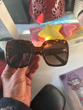 NEW kate spade hello sunshine Tortoiseshell Square Sunglasses